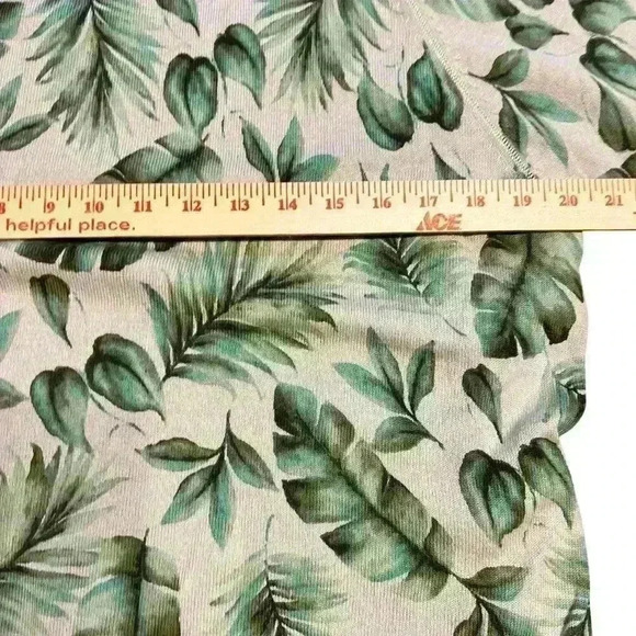 J Jill Women’s Palm Leaf Printed Sweater Pullover Size Med Lightweight Casual - Picture 4 of 7